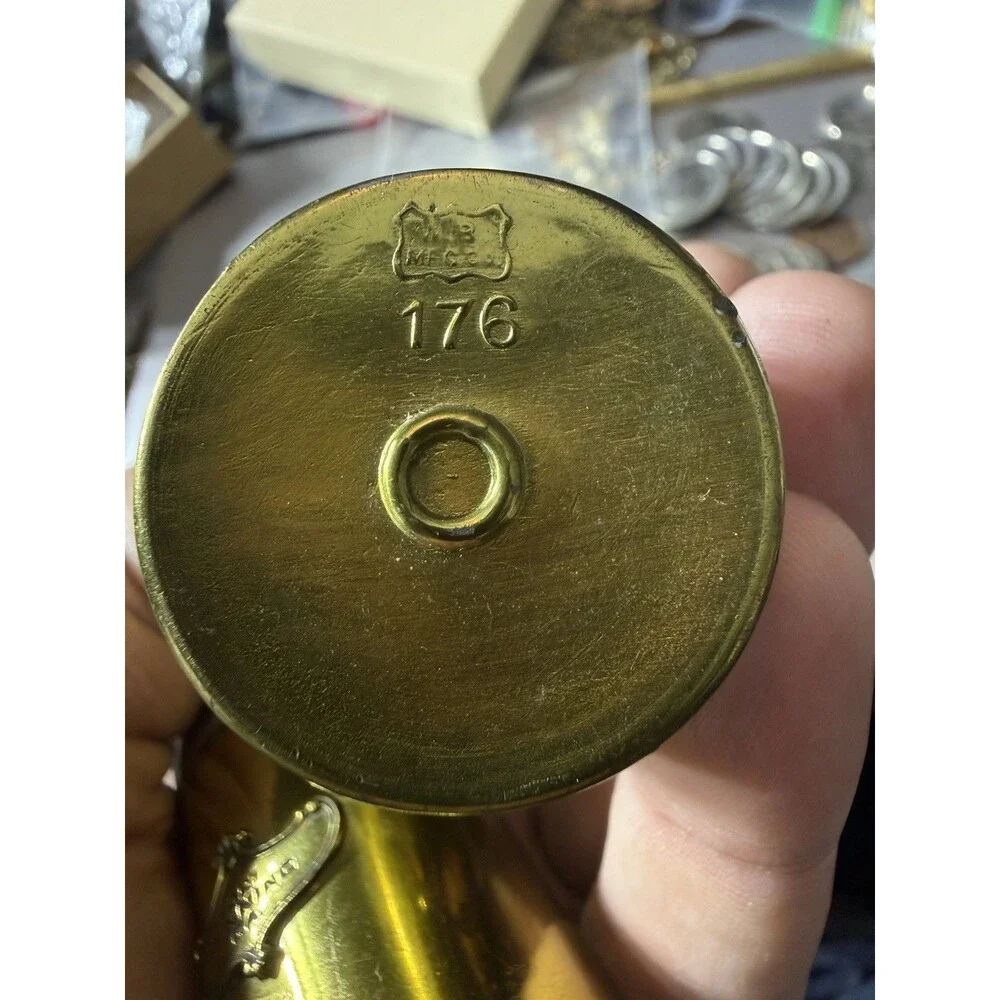Vintage Weidlich Bros WB Mfg Co #176 Fort Benning GA Artillery Shell Pair RARE